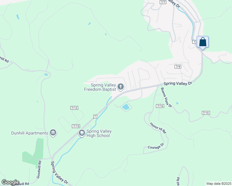 map of restaurants, bars, coffee shops, grocery stores, and more near 1606 Spring Valley Drive in Huntington