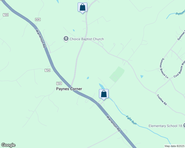 map of restaurants, bars, coffee shops, grocery stores, and more near in Fredericksburg