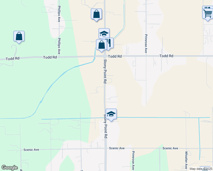 map of restaurants, bars, coffee shops, grocery stores, and more near 3950 Stony Point Road in Santa Rosa