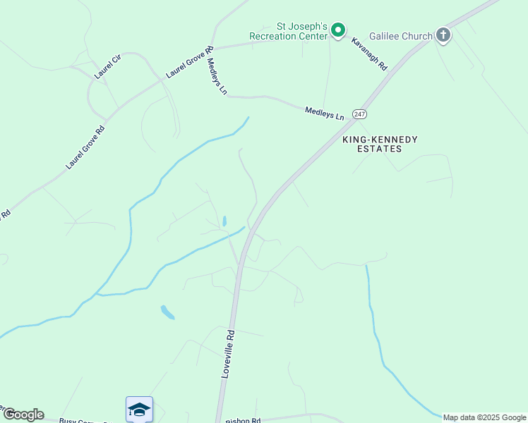 map of restaurants, bars, coffee shops, grocery stores, and more near Loveville Road in Mechanicsville
