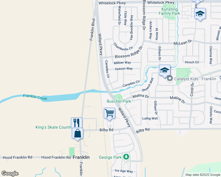 map of restaurants, bars, coffee shops, grocery stores, and more near 10351 Canadeo Circle in Elk Grove
