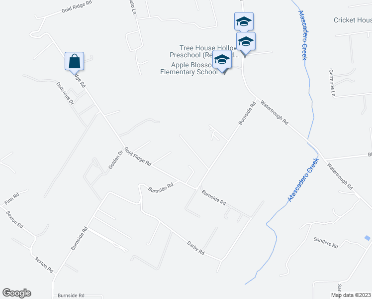 map of restaurants, bars, coffee shops, grocery stores, and more near 1200 Burnside Road in Sebastopol