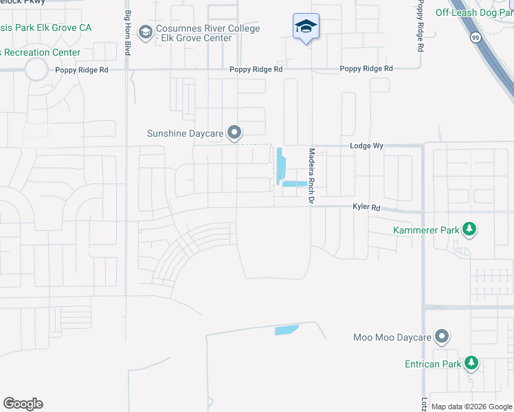 map of restaurants, bars, coffee shops, grocery stores, and more near 10220 West Stockton Boulevard in Elk Grove