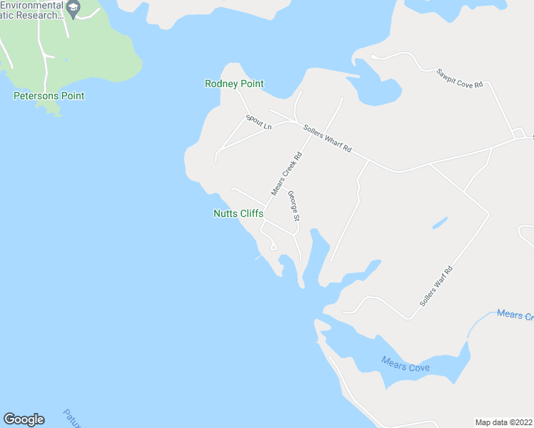 map of restaurants, bars, coffee shops, grocery stores, and more near 11140 Mears Creek Road in Lusby