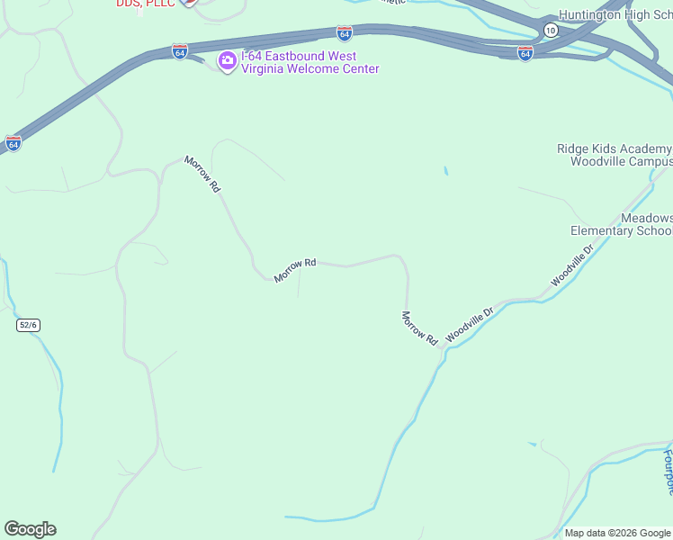 map of restaurants, bars, coffee shops, grocery stores, and more near 3686 Morrow Road in Huntington