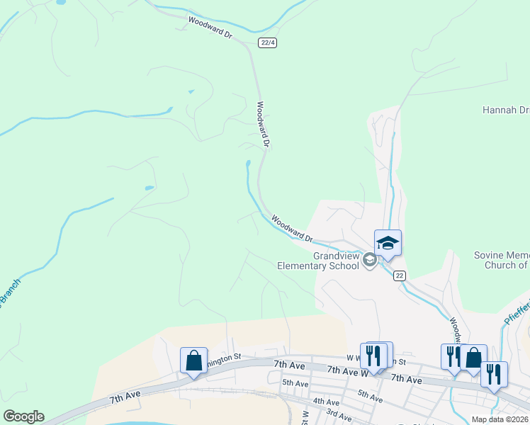 map of restaurants, bars, coffee shops, grocery stores, and more near 1155 Woodward Drive in Charleston