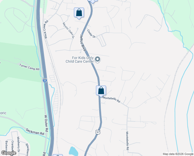 map of restaurants, bars, coffee shops, grocery stores, and more near 5521 U.S. 61 in Imperial