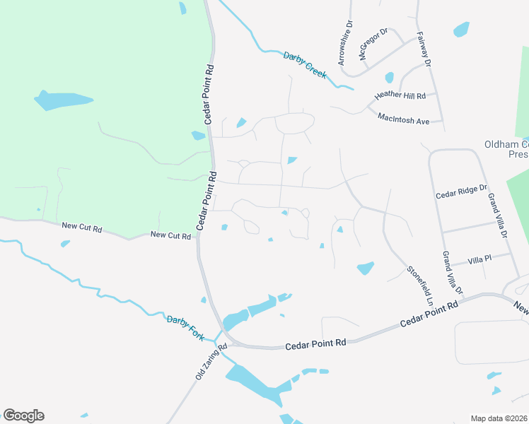 map of restaurants, bars, coffee shops, grocery stores, and more near 2701 Cedar Point Road in La Grange