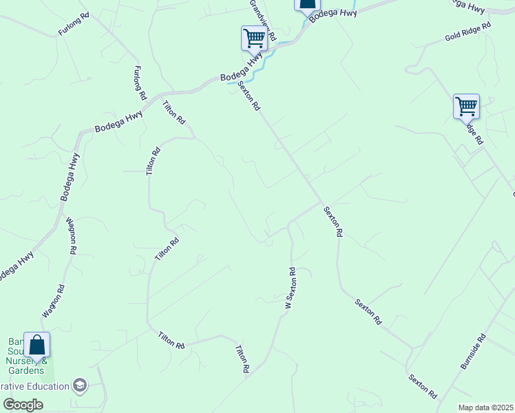 map of restaurants, bars, coffee shops, grocery stores, and more near 715 West Sexton Road in Sebastopol