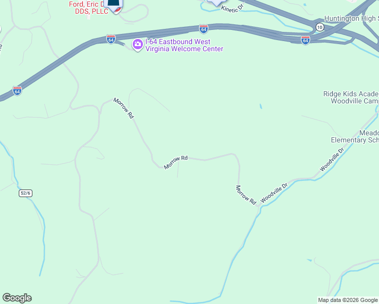 map of restaurants, bars, coffee shops, grocery stores, and more near 3686 Morrow Road in Huntington