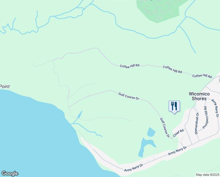 map of restaurants, bars, coffee shops, grocery stores, and more near 35452 Golf Course Drive in Mechanicsville