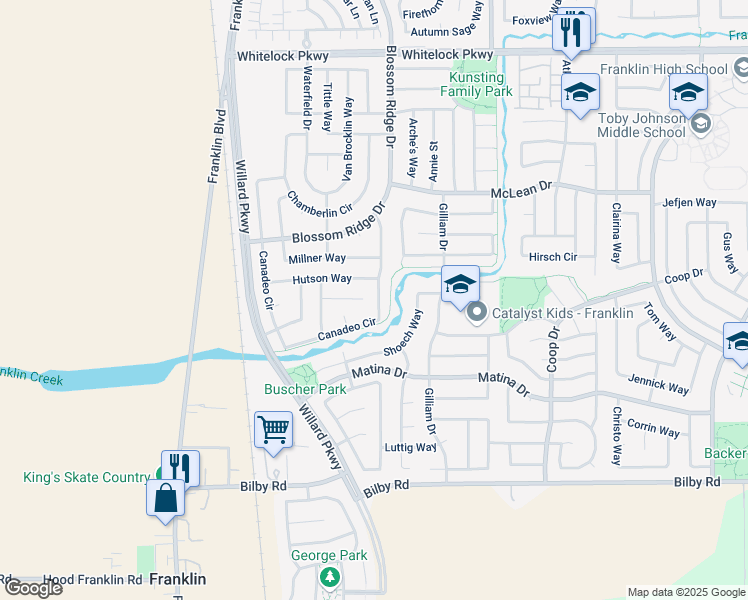 map of restaurants, bars, coffee shops, grocery stores, and more near 10246 Canadeo Circle in Elk Grove