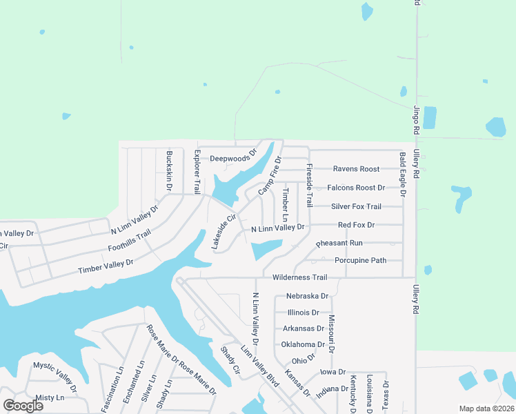 map of restaurants, bars, coffee shops, grocery stores, and more near 462 Driftwood Lane in Linn Valley