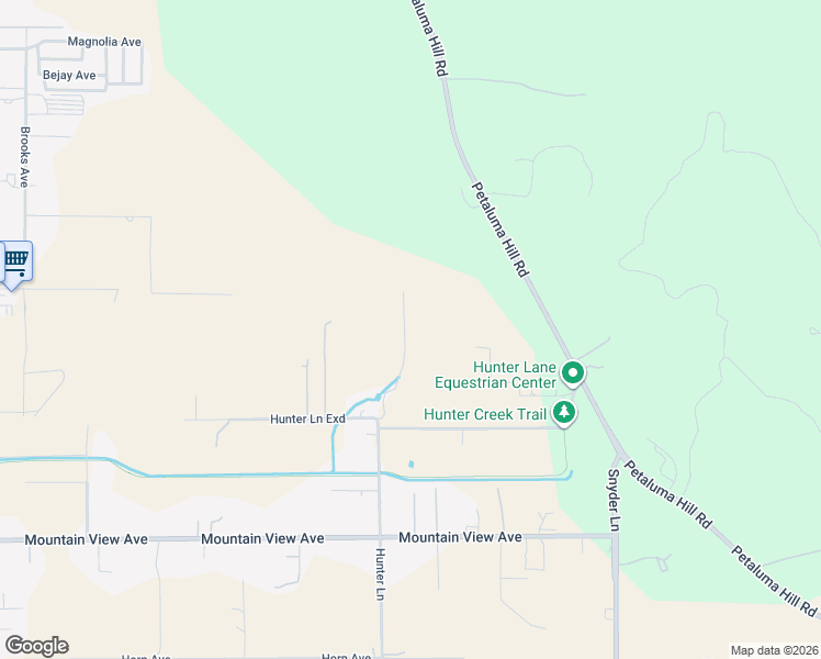 map of restaurants, bars, coffee shops, grocery stores, and more near 585 Hunter Lane in Santa Rosa