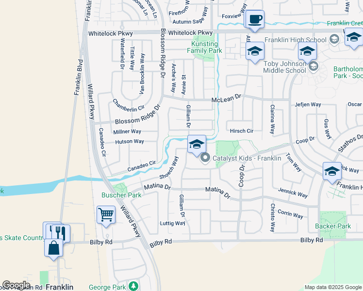 map of restaurants, bars, coffee shops, grocery stores, and more near 10208 Shoech Way in Elk Grove