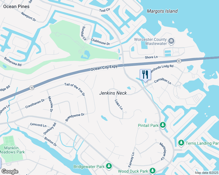 map of restaurants, bars, coffee shops, grocery stores, and more near 30 Hingham Lane in Berlin