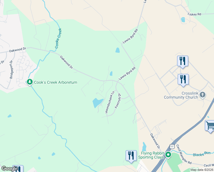 map of restaurants, bars, coffee shops, grocery stores, and more near 847 Oakwood Drive in Harrisonburg