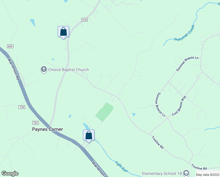 map of restaurants, bars, coffee shops, grocery stores, and more near 1654 Truslow Road in Fredericksburg