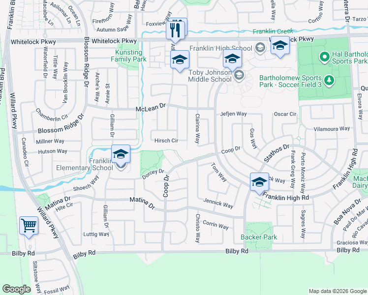 map of restaurants, bars, coffee shops, grocery stores, and more near 10200 Lofton Court in Elk Grove