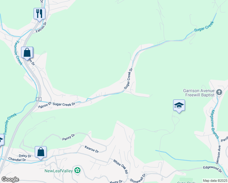 map of restaurants, bars, coffee shops, grocery stores, and more near 1800 Sugar Creek Drive in Charleston