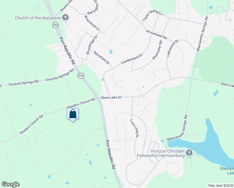 map of restaurants, bars, coffee shops, grocery stores, and more near 3149 Shen Lake Drive in Harrisonburg