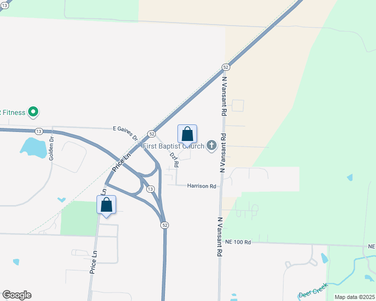 map of restaurants, bars, coffee shops, grocery stores, and more near 1400 Dzf Road in Clinton