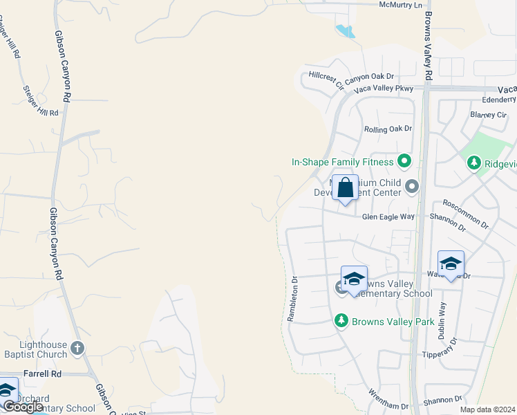 map of restaurants, bars, coffee shops, grocery stores, and more near 377 Vaca Valley Parkway in Vacaville