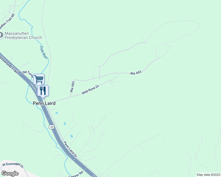 map of restaurants, bars, coffee shops, grocery stores, and more near 352-370 State Route 1810 in Penn Laird