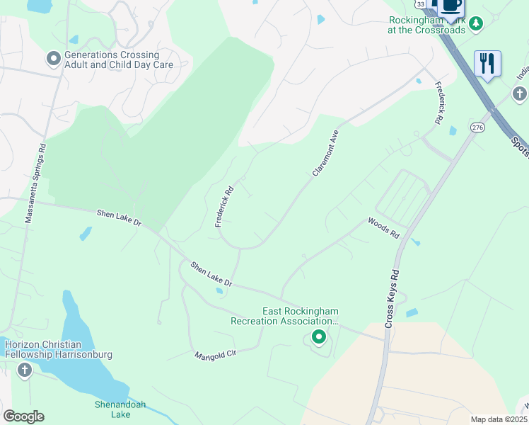 map of restaurants, bars, coffee shops, grocery stores, and more near Wilton Place in Harrisonburg