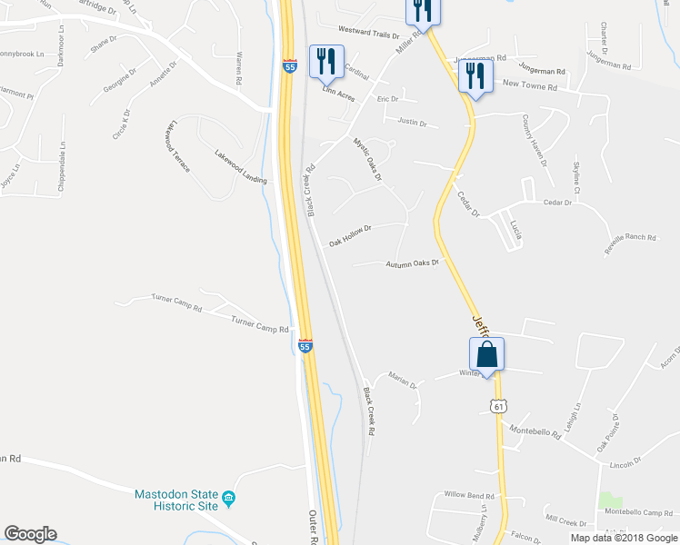 map of restaurants, bars, coffee shops, grocery stores, and more near 1078 Autumn Oaks Drive in Imperial