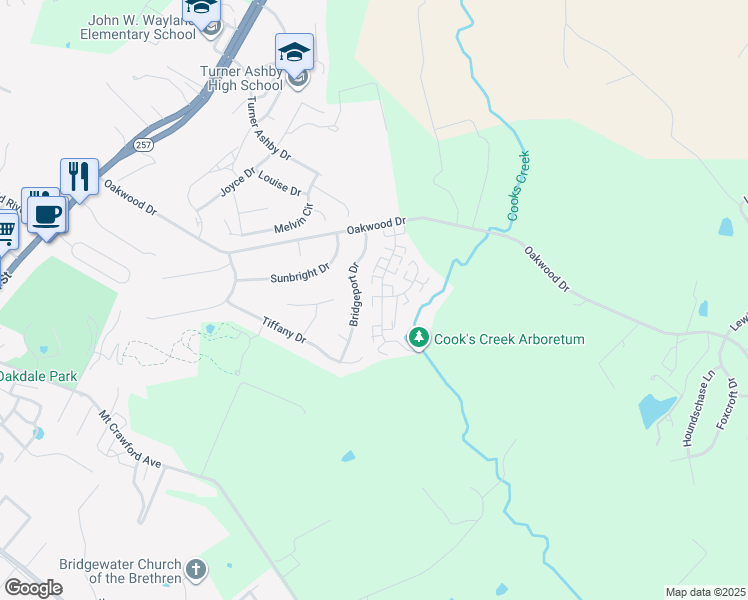 map of restaurants, bars, coffee shops, grocery stores, and more near 200 Weeping Willow Lane in Bridgewater