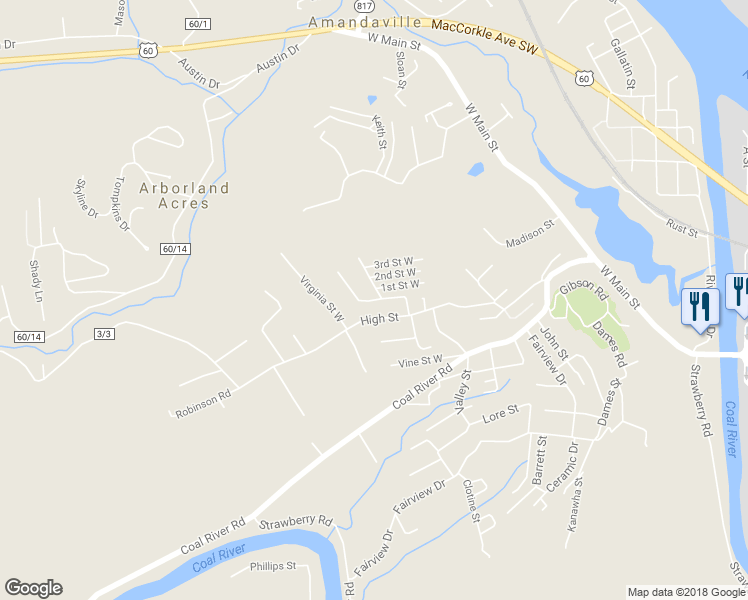 map of restaurants, bars, coffee shops, grocery stores, and more near 110 Central Avenue in St. Albans