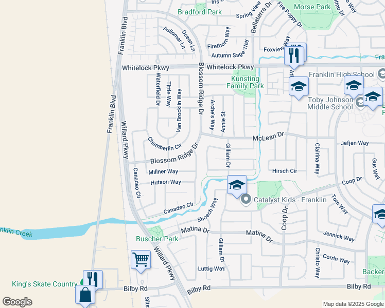 map of restaurants, bars, coffee shops, grocery stores, and more near 10170 Canadeo Circle in Elk Grove