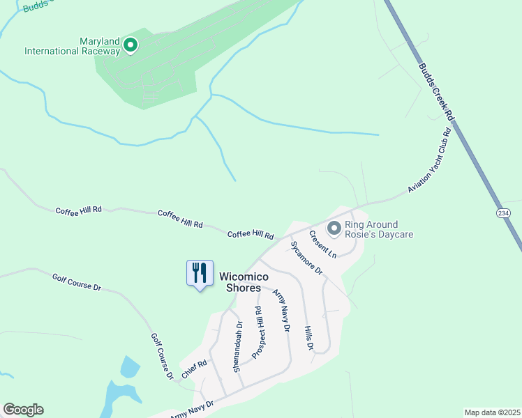 map of restaurants, bars, coffee shops, grocery stores, and more near 26276 Dominican Drive in Mechanicsville