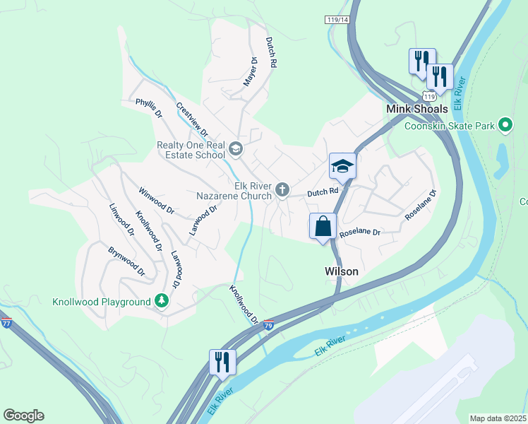 map of restaurants, bars, coffee shops, grocery stores, and more near 2699 Benson Drive in Charleston