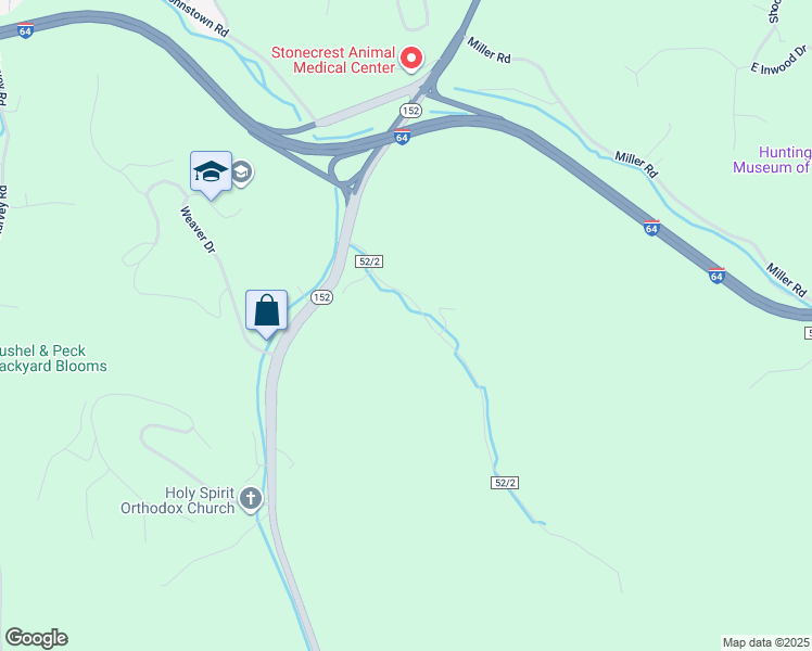 map of restaurants, bars, coffee shops, grocery stores, and more near 2153 County Road 52/2 in Huntington