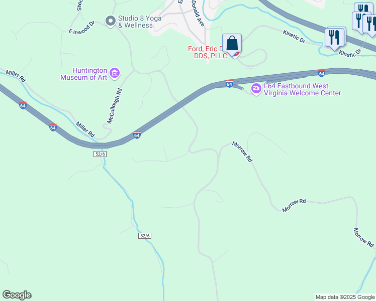 map of restaurants, bars, coffee shops, grocery stores, and more near 3161 Galesway Rd in Huntington