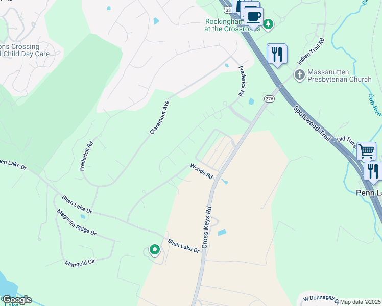 map of restaurants, bars, coffee shops, grocery stores, and more near 135 Alnwick Court in Harrisonburg