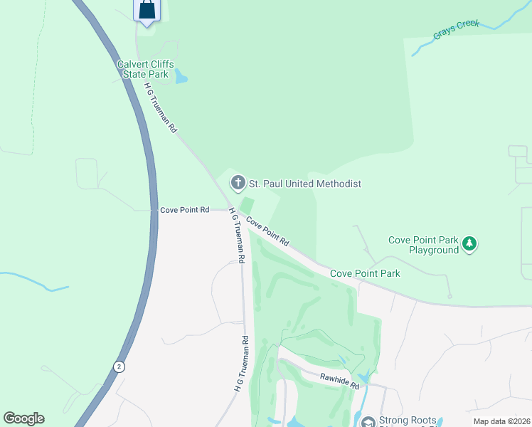map of restaurants, bars, coffee shops, grocery stores, and more near 116 Cove Point Road in Lusby