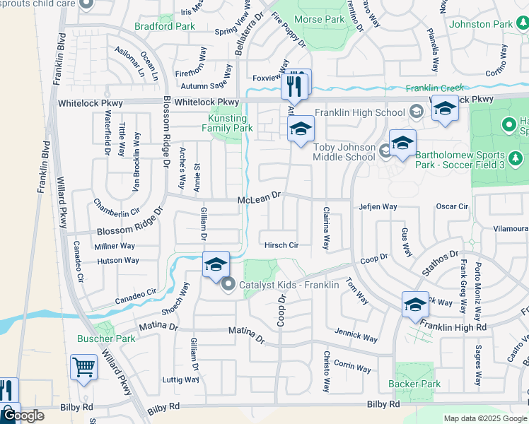 map of restaurants, bars, coffee shops, grocery stores, and more near 5317 Hirsch Circle in Elk Grove