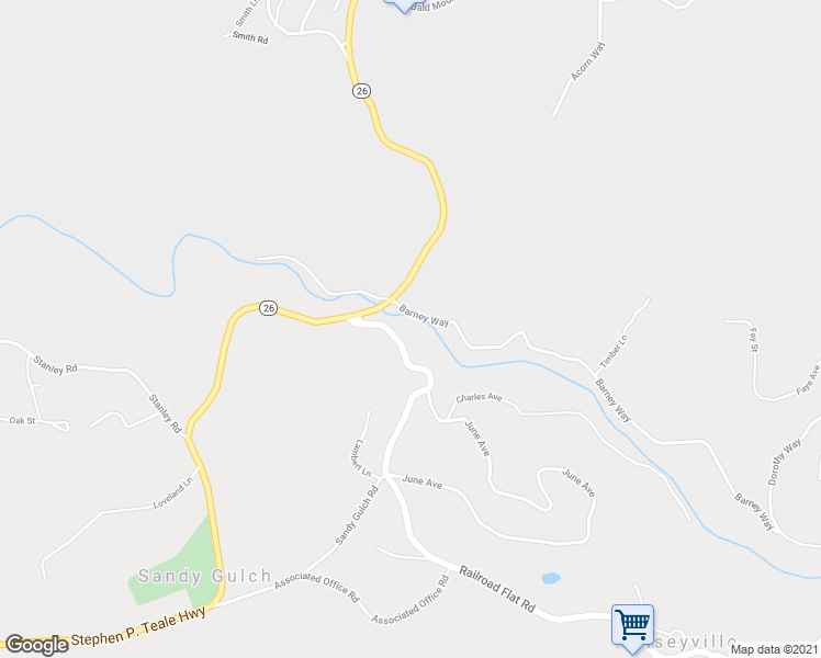 map of restaurants, bars, coffee shops, grocery stores, and more near 4940 Railroad Flat Road in Wilseyville