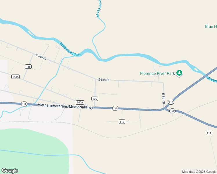 map of restaurants, bars, coffee shops, grocery stores, and more near 584 County Road 119 in Florence