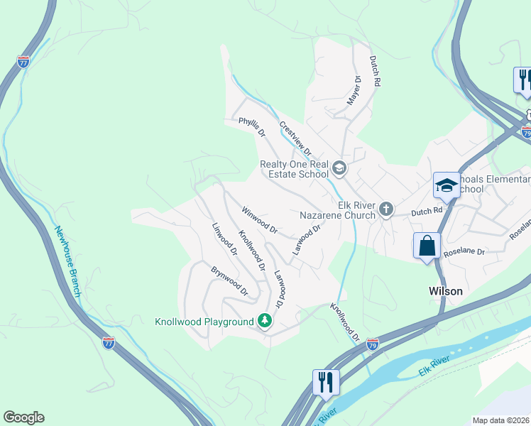 map of restaurants, bars, coffee shops, grocery stores, and more near 9 Pauley Heights in Charleston
