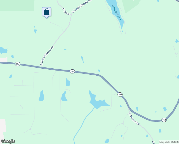 map of restaurants, bars, coffee shops, grocery stores, and more near 1285 Indiana 164 in Jasper