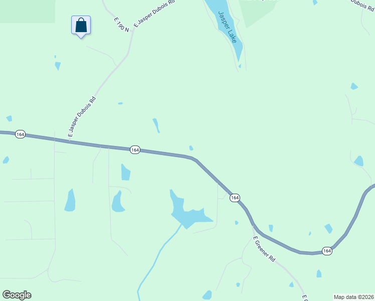 map of restaurants, bars, coffee shops, grocery stores, and more near 1285 Indiana 164 in Jasper