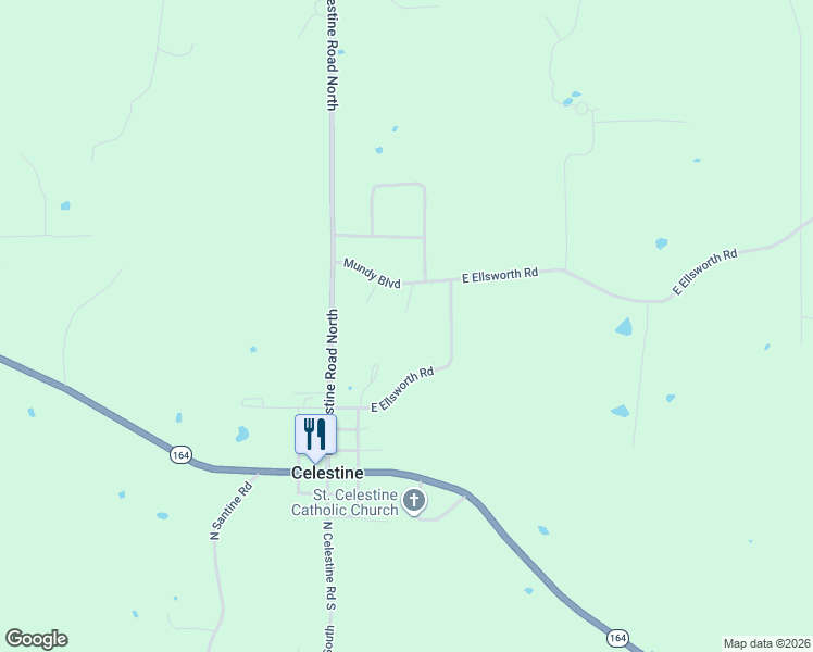 map of restaurants, bars, coffee shops, grocery stores, and more near 843 North Kempf Avenue in Celestine