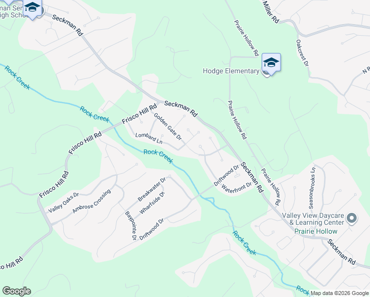 map of restaurants, bars, coffee shops, grocery stores, and more near 2400 Lombard Lane in Imperial