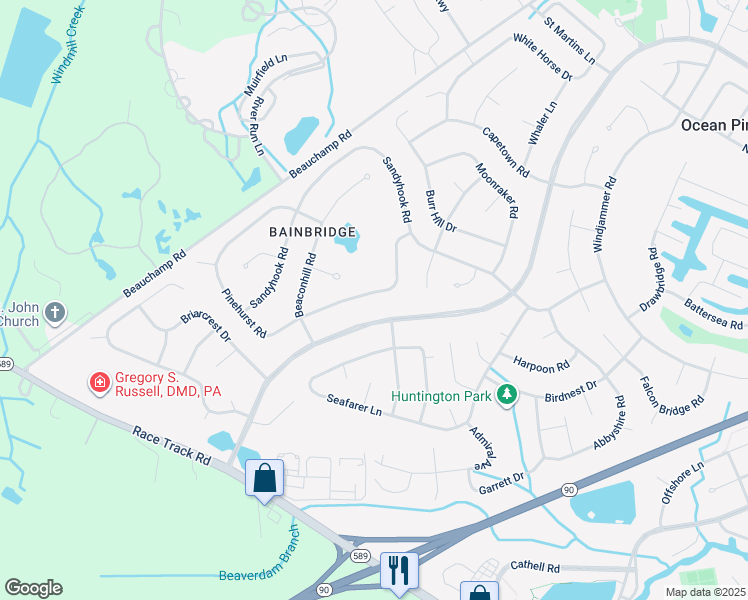 map of restaurants, bars, coffee shops, grocery stores, and more near 33 Pinehurst Road in Berlin