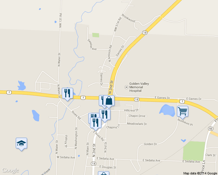 map of restaurants, bars, coffee shops, grocery stores, and more near 1662 North 2nd Street in Clinton