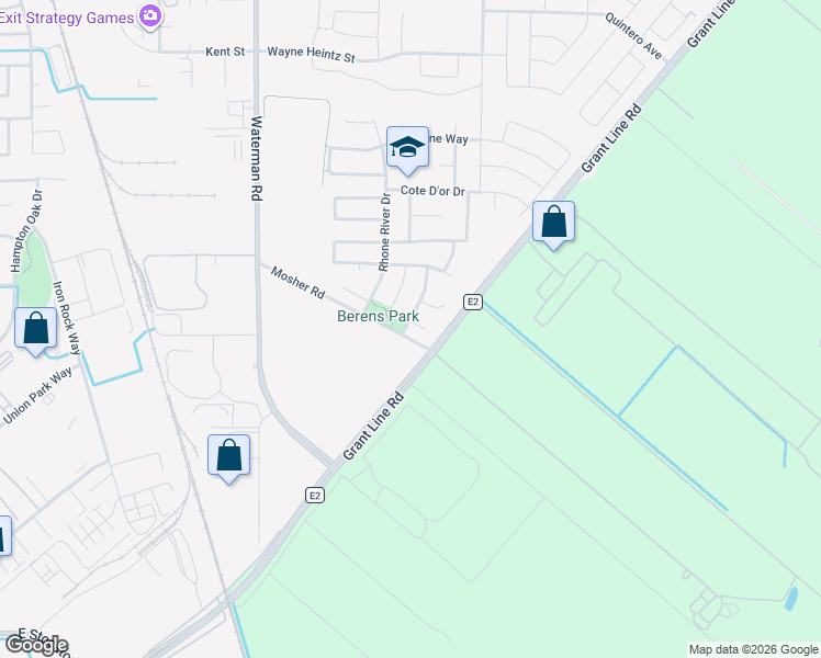 map of restaurants, bars, coffee shops, grocery stores, and more near 9440 Pinot Blanc Court in Elk Grove